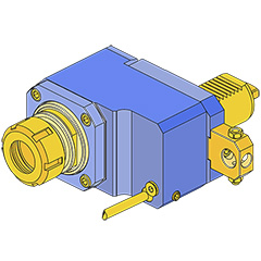 VDI40 DIN1809 AXIAL DRILLING-MILLING HEAD ER32 OFFSET L= 50 mm LEFT HAND